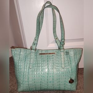 Brahmin Medium Asher La Scala Shoulder Tote Bag in Ocean / Seafoam / Blue-Green